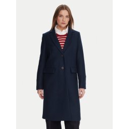 Tommy Hilfiger Вълнено палто WW0WW46547 Тъмносин Regular Fit