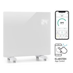 Klarstein Bornholm Single Smart, конвекционен нагревател, 1000 W, регулиране с приложение, бял (ACO7-BrnhlmSnglSmrtW)