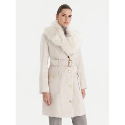 Marciano Guess Вълнено палто 5BGL26 1799Z Екрю Regular Fit