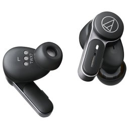 Слушалки Audio-Technica ATH-TWX7, безжични, Bluetooth, микрофон, тип "тапи", 5.8mm динамични мембрани, хибридно шумопотискане, до 6.5 часа време на работа, IPX4 водоустойчивост, черни