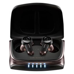 Слушалки Audio-Technica ATH-TWX9, безжични, Bluetooth, MEMS микрофон, шумопотискащи, IPX4 защита, бронзови