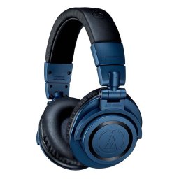 Слушалки Audio-Technica ATH-M50xBT2, жични/безжични, микрофон, Bluetooth, 3.5mm жак, 15 - 28 000 Hz честотен диапазон, 45mm драйвери, до 50 часа време на работа, сини