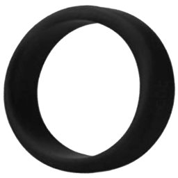 Пенис ринг пристегач Медицински силикон "KAPORA BLACK" 4 мм