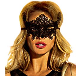 Маска за лице с бродерия "DANTE BLACK" Полиестер