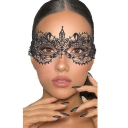 Маска за лице с бродерия "FACE LACE BLACK" Полиестер