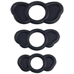Комплект силиконови пенис рингове за ерекция "ELEPHANT BLACK" 3 броя