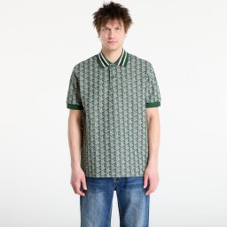 Тениска LACOSTE Short Sleeved Ribbed Collar Shirt Green/ Sinople 4