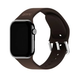Каишка за часовник Holdit за Apple watch 42( 1,2,3 series) 44/45/46/49 155-210mm, Silicone , Кафява