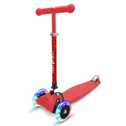 Fun pro Детска тротинетка ONE Deluxe 3-6 години LED колела сгъваем до 50 кг регулируема височина (39-GKSL-9TBB)
