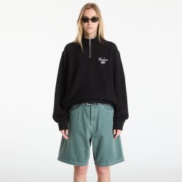 Суитшърт Carhartt WIP Longhand Half Zip Sweat UNISEX Black/ White XL