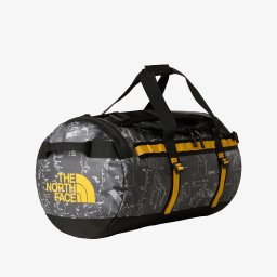 The North Face Base Camp Duffel - M Anthracite Grey Conrad Topos Print/ Summit Gold 71 l
