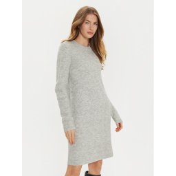Pieces Плетена рокля Ellen 17126082 Сив Regular Fit