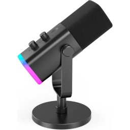 Настолен микрофон FIFINE AM8 Dynamic RGB XLR/USB- Black