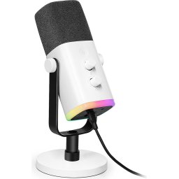 Настолен микрофон FIFINE AM8 Dynamic RGB XLR/USB - White