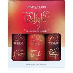BodyGliss Sensual Delight Travel Edition масажно олио на силиконова основа подаръчен комплект 3x50 мл.