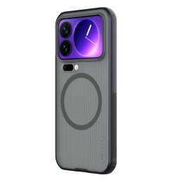 NILLKIN Super Frosted Shield Pro за Xiaomi 17 Pro - Матов PC+TPU, Магнитен, Прозрачно-черен
