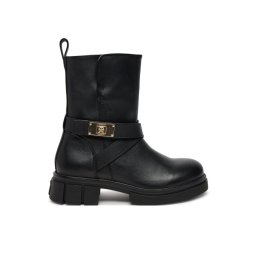 Tommy Hilfiger Боти Biker Leather FW0FW08313 Черен