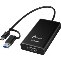 Кепчер j5create JVA11, HDMI - USB-C, 4K, Черен