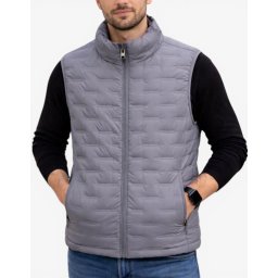 JACK&JONES Quilted Sleeveless Vest Grey