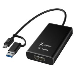 Кепчър j5create JVA11, 2160p@30FPS, HDMI, USB-A, USB-C, външен