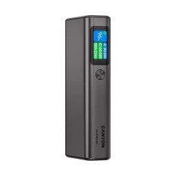 Външна батерия /power bank/ Canyon OnPower 230, 20 000mAh, сива, 1x USB-A, 2x USB-C, 130W