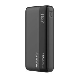 Външна батерия /power bank/ Canyon OnPower 240, 25 000mAh, сива, 1x USB-A, 2x USB-C, 140W, QC 3.0