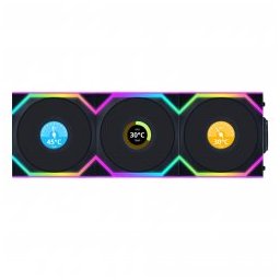 Fan Pack UNI FAN SL 120mm Wireless LCD ARGB PWM Reverse Black