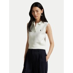 Polo Ralph Lauren Пуловер 211970666001 Бял Regular Fit