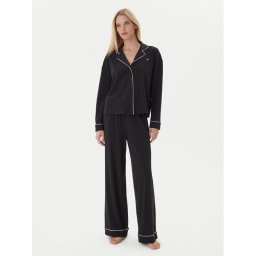 Tommy Hilfiger Пижама UW0UW06142 Черен Relaxed Fit