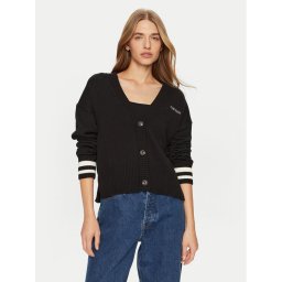 Guess Jeans Кардиган W4BR81 Z3HM1 Черен Regular Fit