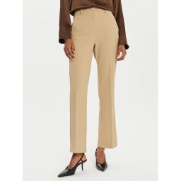 Weekend Max Mara Текстилни панталони Estasi 2425136032 Бежов Straight Fit