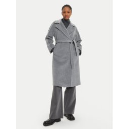 Weekend Max Mara Вълнено палто Resina 2425016092 Сив Regular Fit