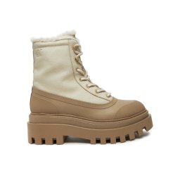 Calvin Klein Jeans Туристически oбувки Flatform Lace Up Boot Padded YW0YW01557 Бежов