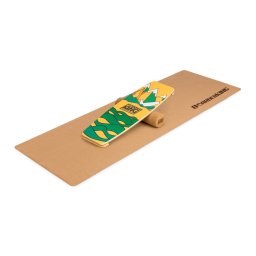 BoarderKING Indoorboard Limited Edition Wakeboard, дъска за балансиране, подложка, цилиндър, дърво / корк (FIA2-LEBalanced)