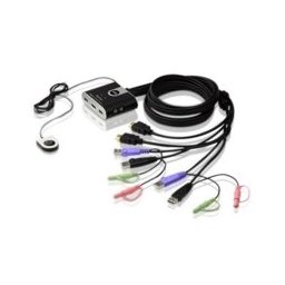 KVM суич ATEN CS692, от 1xHDMI, 2xUSB Type A, 1x3.5mm Audio Jack, 1x3.5mm Audio Jack към 2xHDMI, 2xUSB Type A, 2xUSB Type A, 2x3.5mm Audio Jack
