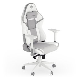 Геймърски стол Endorfy Scrim Onyx White, до 120 kg, Class 4, PU кожа, memory пяна, дишаща материя