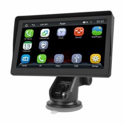 Преносим дисплей X5308, за кола, 7" (17.78cm) сензорен екран, 87.5 MHz до 108.0 MHz, Bluetooth, USB, Jack 3.5mm, слот за MicroSD карта, регулируем, черен