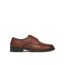 Tommy Hilfiger Обувки Core Hilfiger Leather Shoe FM0FM05375 Кафяв