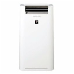 Пречиствател на въздух Sharp KCG50EUW, 33W, 2.5 l резервоар, подходящ за помещения с площ до 38m², HEPA филтър, филтър с активен въглен, воден филтър, бял