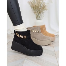 Resti Black women's boots a'la snow boots with ornament Parisela