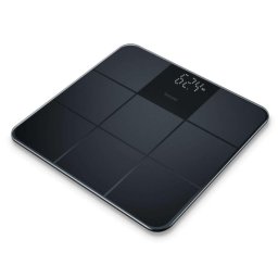 Beurer GS 235 Black Glass bathroom scale non-slip surface; Automatic switch