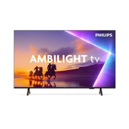 Телевизор Philips 65PUS8510/12, 65" 4K Ultra HD QLED, 3840x2160p, DVB-T/T2/T2-HD/C/S/S2, 60Hz, Ambilight 3, Pixel Precise UHD, 90% DCI, HDR+, Titan OS, Dolby Atmos, Dolby Digital, VRR, 3*HDMI, 2*USB, 802.11ac, 20W RMS, Black