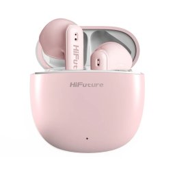 HiFuture ColorBuds2 - TWS слушалки, Bluetooth 5.3, 20ч живот, 10mm драйвер - розови