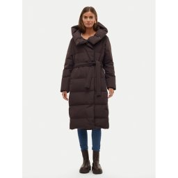 Vero Moda Пухено яке Leonie 10311566 Кафяв Regular Fit