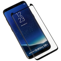 Стъклен протектор Tempered Glass Full Glue 5D - SAM G965 GALAXY S9 PLUS Черен - case friendly