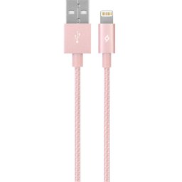 Кабел MFI AlumiCable Lightning Charge/Data Cable - Розов