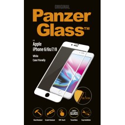 Стъклен протектор PanzerGlass за Apple Iphone 7/8/6/6s CaseFriendly - Бял, 117057