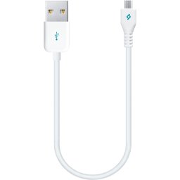 Кабел Mini Cable 30cm Micro USB Charge/Data Cable - Бял