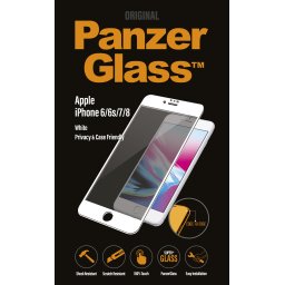 Стъклен протектор PanzerGlass за Apple Iphone 7/8/6/6s CaseFriendly Privacy - Бял, 117060