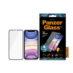 Стъклен протектор PanzerGlass за Apple Iphone XR/11 AntiBacterial CaseFriendly, Black